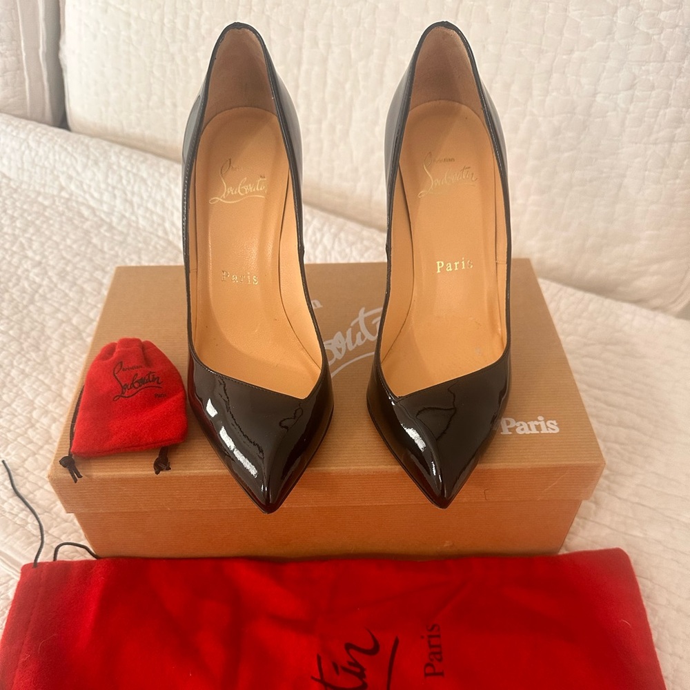 Christian Louboutin Corneille 100 Black Patent